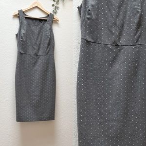 The Limited | Grey & White Polka Dot Dress